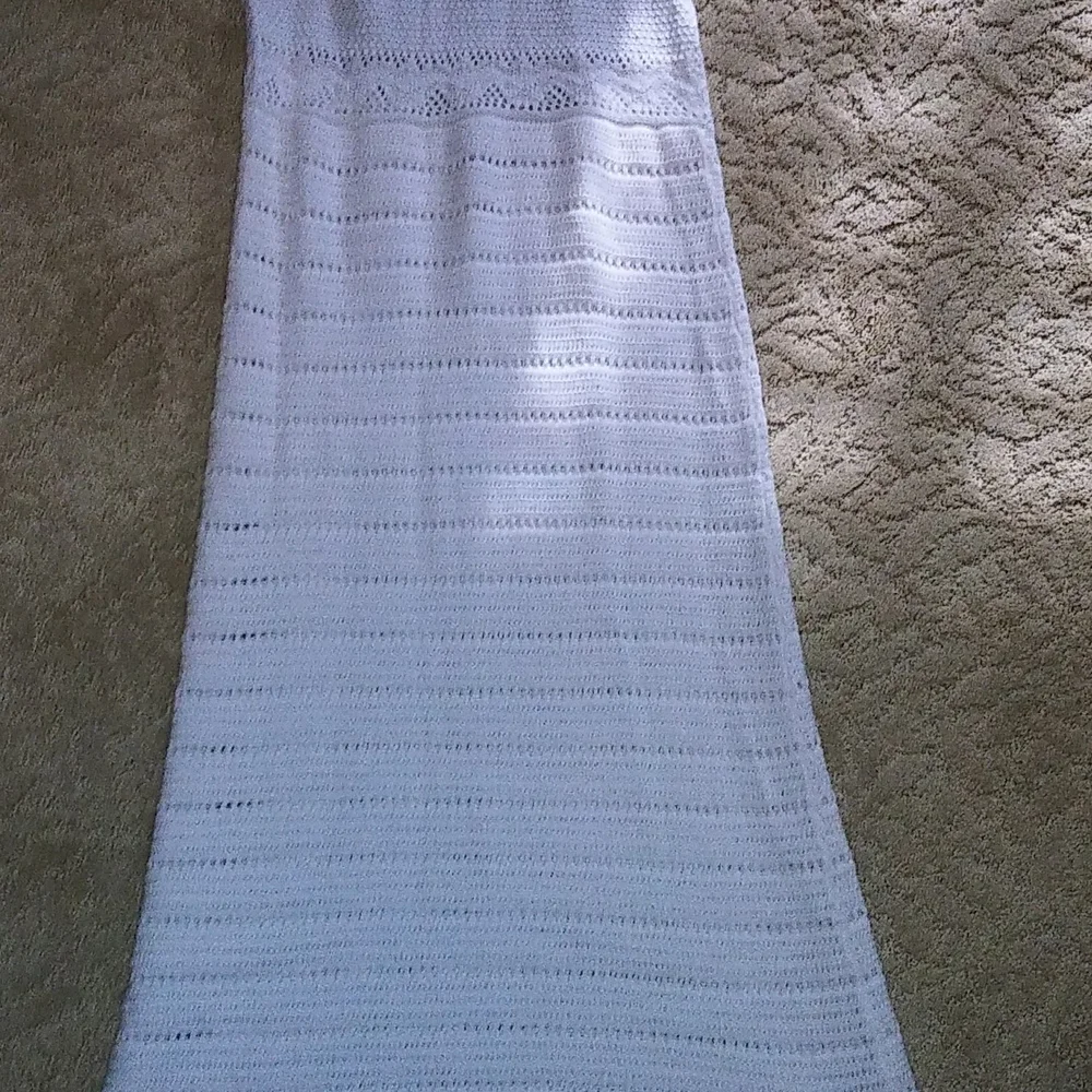 Zara White Crochet Backless Dress - Picture 4 of 12